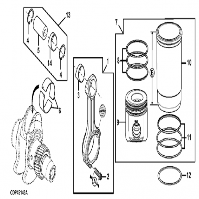 Group 48: Piston and Connecting Rod, continued  第48組：活塞和連桿，“GM93289,”“GM93285,”“GM91650,”“GM85414,”“GM85412,”“GM85410,”“GM