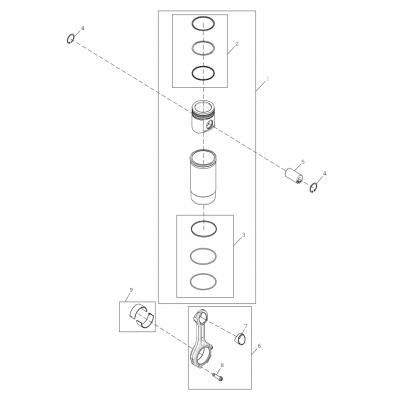 Group 48: Piston and Connecting Rod, continued  第48組：活塞和連桿，“GM93289,”“GM93285,”“GM91650,”“GM85414,”“GM85412,”“GM85410,”“GM